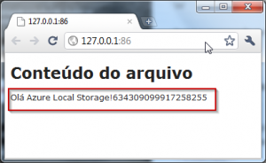 Acessando Windows Azure Local Storage