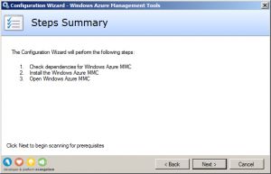 Configuration Wizard - Windows Azure Management Tools