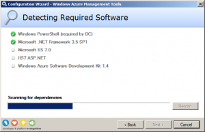 Configuration Wizard - Windows Azure Management Tools