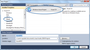 Criando Projeto Windows Azure