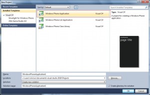 Criando projeto para Windows Phone 7