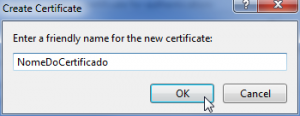 Criar novo certificado digital 3