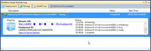 Deploy do Windows Azure finalizado pelo Visual Studio