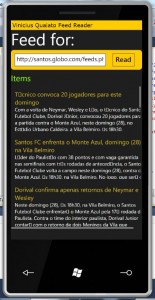 Windows Phone 7 - Feed Reader