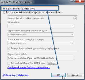 Gerando pacote deploy Windows Azure V2010 2
