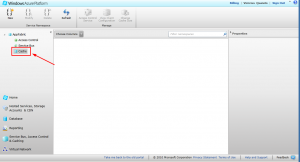 Windows Azure Portal - AppFabric Caching