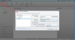Windows Azure Portal - AppFabric Caching