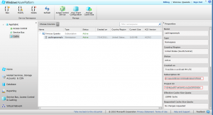 Windows Azure Portal - AppFabric Caching