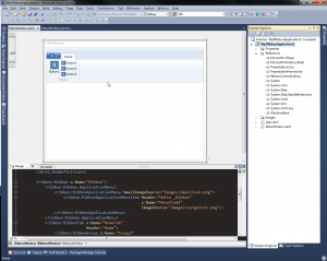 Janela WPF Ribbon criada no Visual Studio