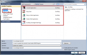 IronRuby Tools for Visual Studio 2010