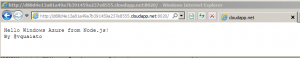 Nodejs running on Windows Azure