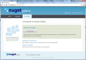 NuGet Gallery Contribute