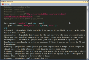 REPL IronRuby dentro do Visual Studio 2010
