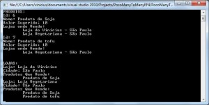 Resultado da relação Many-to-Many