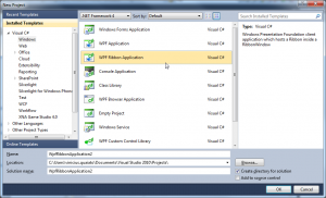 Template de Aplicacao Ribbon em WPF