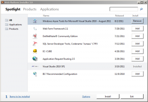 Windows Azure Tools Agosto