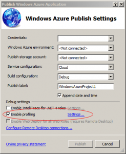 Windows Azure Profiling
