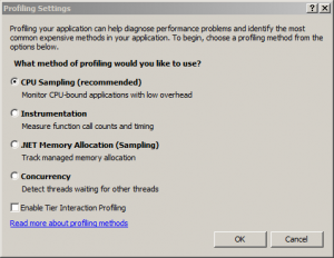 Windows Azure Profiling types