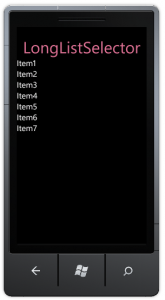 Windows Phone LongListSelector