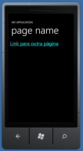 Windows Phone NavigationService exemplo