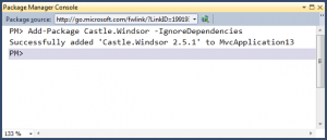 add-package NuPack IgnoreDependencies