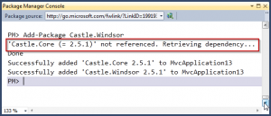 add-package no NuPack com Dependencias
