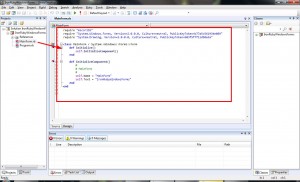 Código WinForm gerado em IronRuby com SharpDevelop