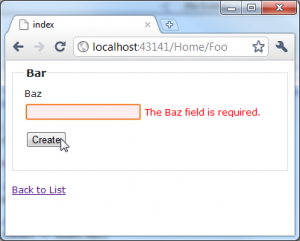 error field com estilo padrão