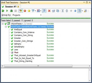 Executando testes do NUnit dentro do Visual Studio