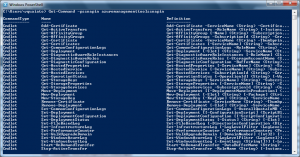 Get-Command Azure Management Tools