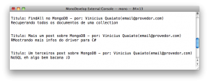 saida execucao FindAll com MongoDB